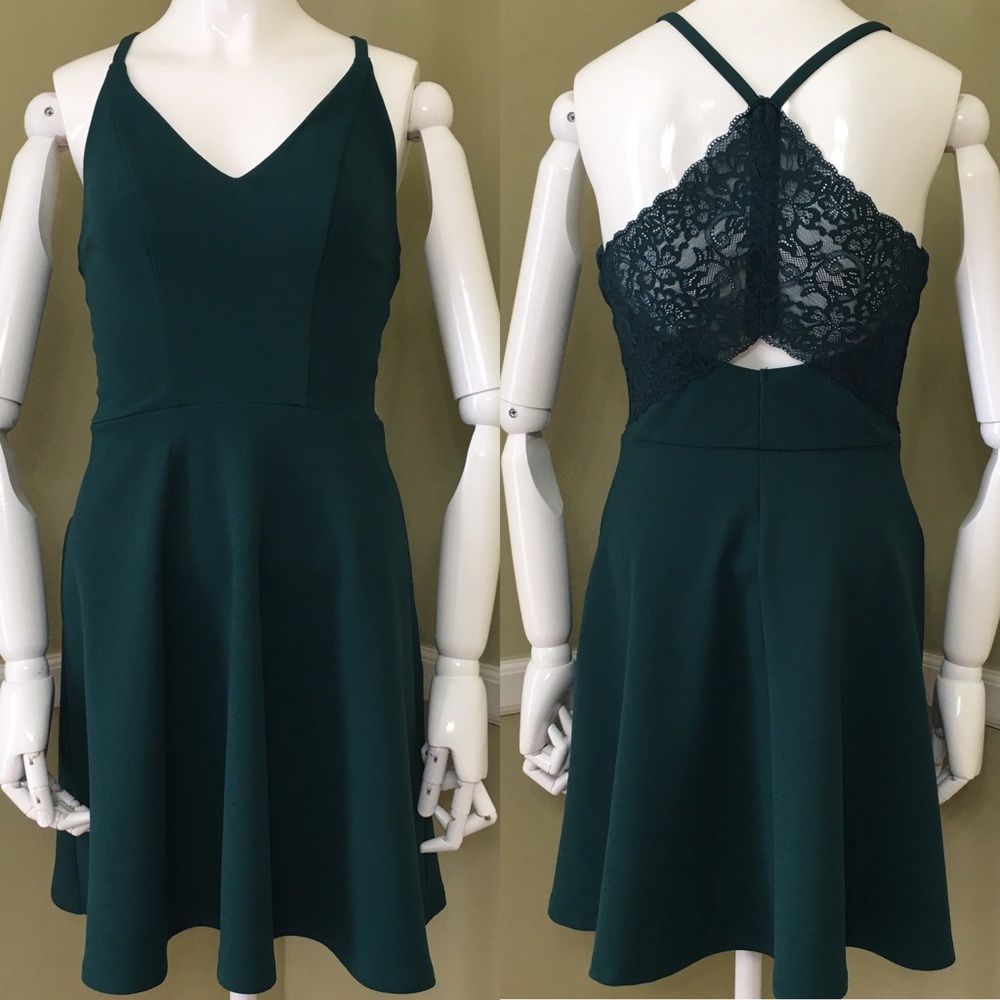 Speechless Lace Racerback A-line, V-neck, Skater